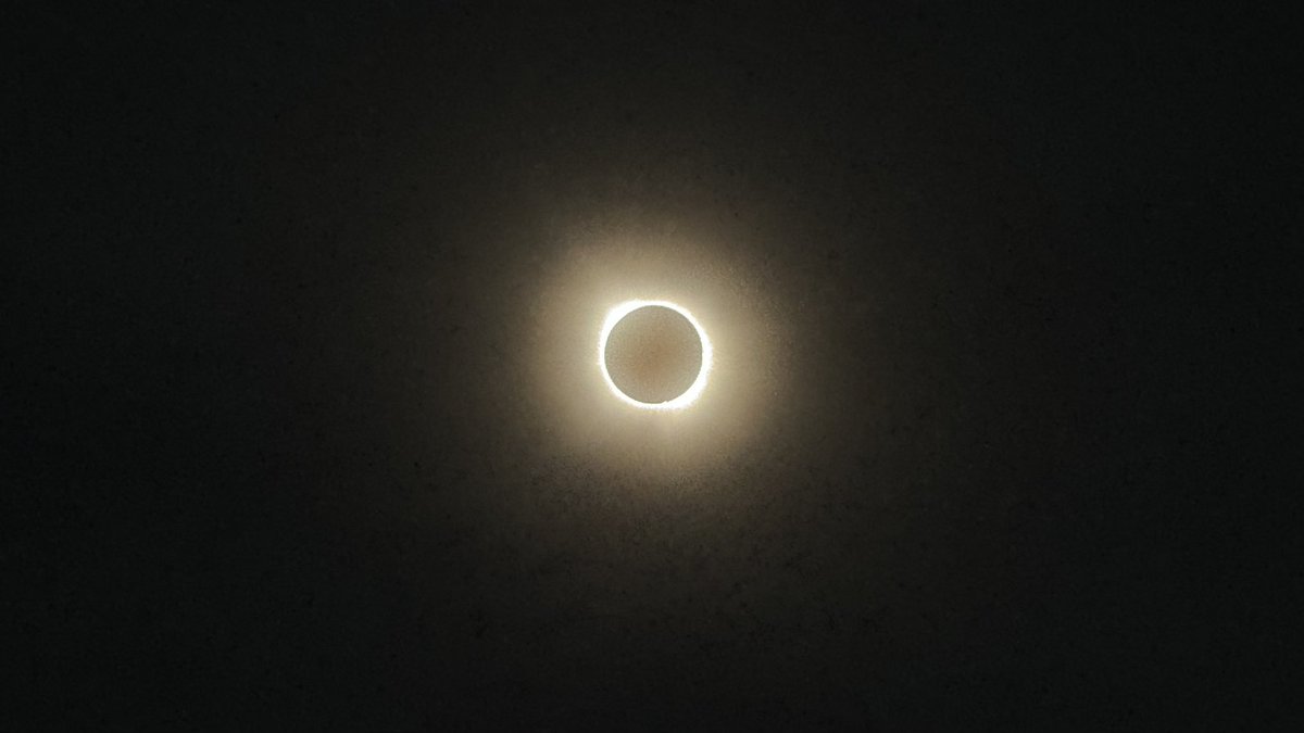 And my second #eclipse in the books from #BrokenBow #OK! Will share video later… absolutely amazing! (We are so lucky with timing) #ShareYourWeather #ShareYourTravels #ShotOniPhone #NeverStopChasing #OHwx #Eclipse2024