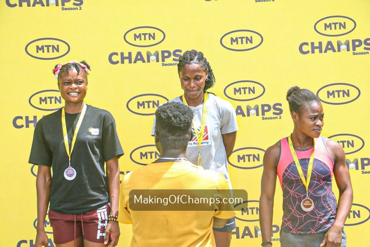 Janet Adeshiyan triumphed at #MTNChampsIbadan with impressive victories! 🏆 
She won the women's 100m in 11.94s and clinching the Final B of the 200m with a time of 24.55s, close to her PB. 🌟 #MTNChamps2