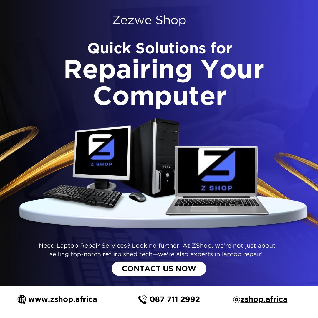 🛠️💻 Need Laptop Repair Services? Look no further! At ZShop, we're not just about selling top-notch refurbished tech—we're also experts in laptop repair!

#ZShop #LaptopRepair #TechExperts #RefurbishedTech