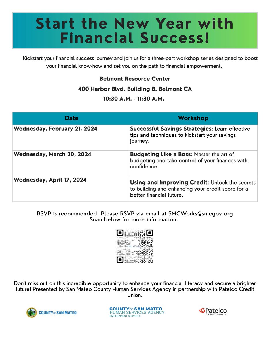 April is National Financial Literacy Month - raising public awareness of the importance of financial literacy and maintaining smart money management habits. Join @sanmateoco on 4/17 to lean how to unlock the the secrets to enhance your credit score for a better financial future!