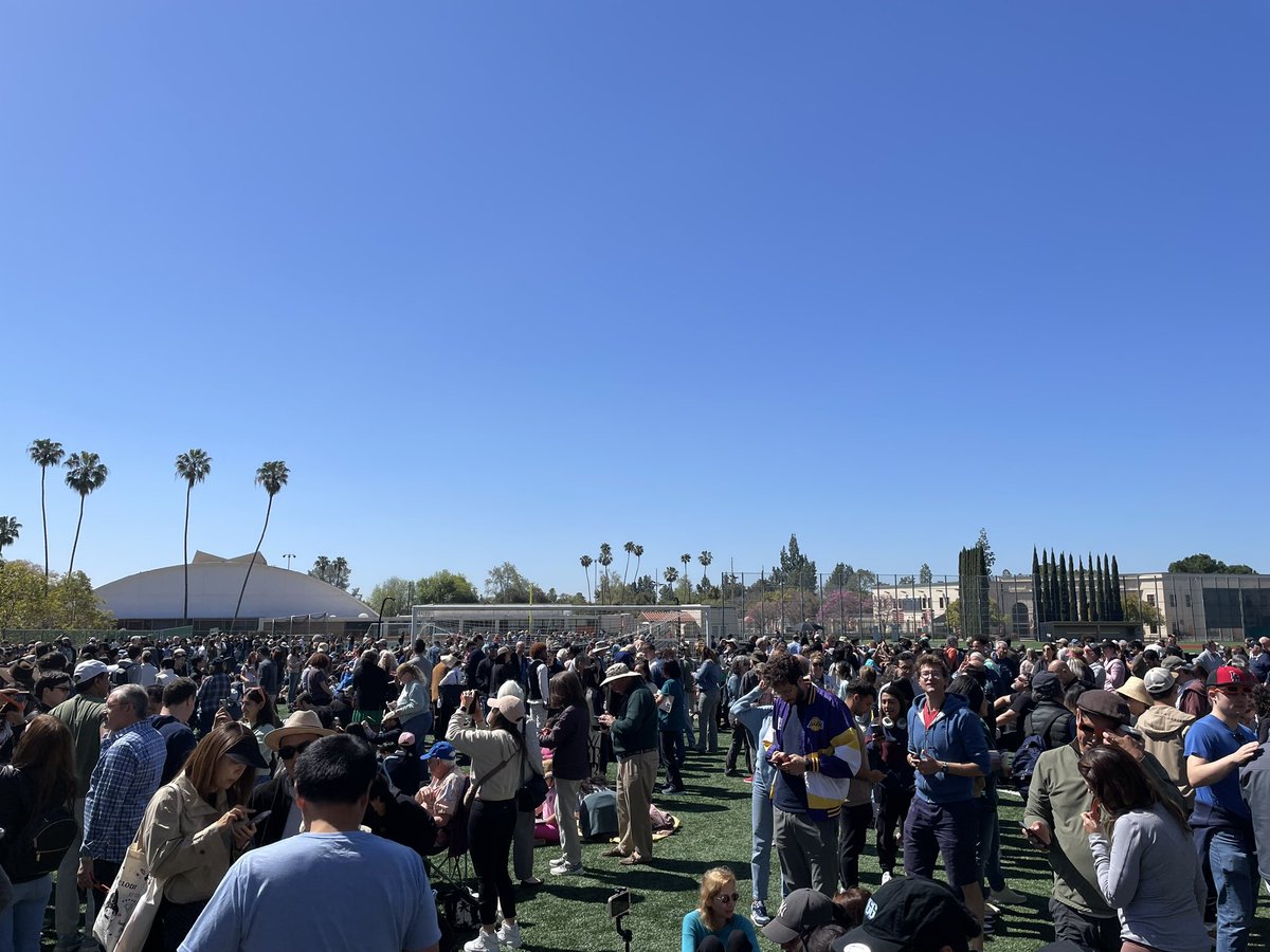 Just the Sun, just the Moon, but everyone’s eyes are pilled to the eclipse. Even in its partial glory, the spectacle mesmerizes us here in SoCal