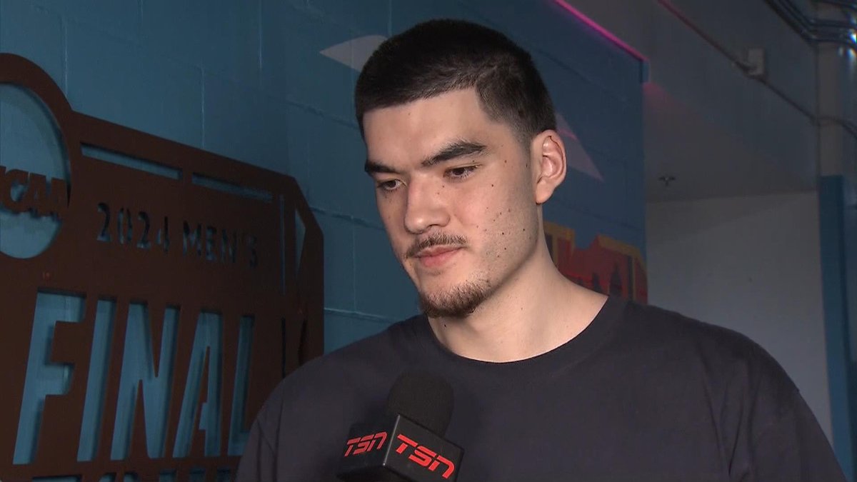 GAME DAY - 🇨🇦 Zach Edey talks with @clahanna ahead of tonight’s National Championship game on TSN about his motivation, what it was like playing in the Final Four, what Purdue needs to do against UConn and his message to kids playing basketball in Canada: tsn.ca/ncaa/video/ede…