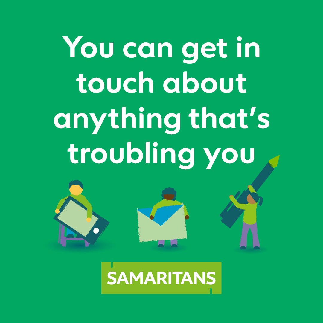 We're here to face anything with you 💚 

Call us, anytime, on 116 123 📱