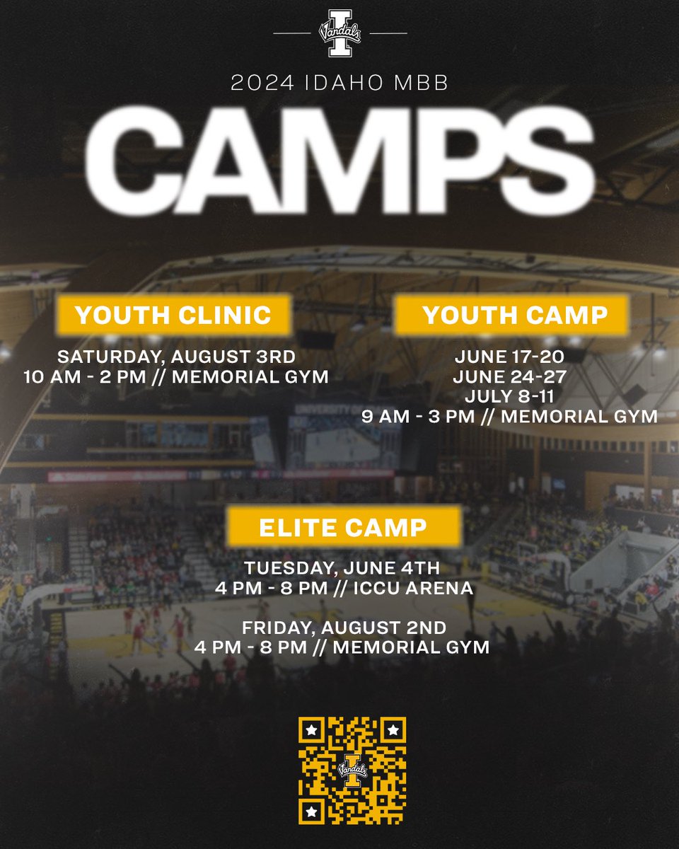 Youth Camps!! Spread the word. Big summer ahead. Register here: govandals.evenue.net/events/MBC