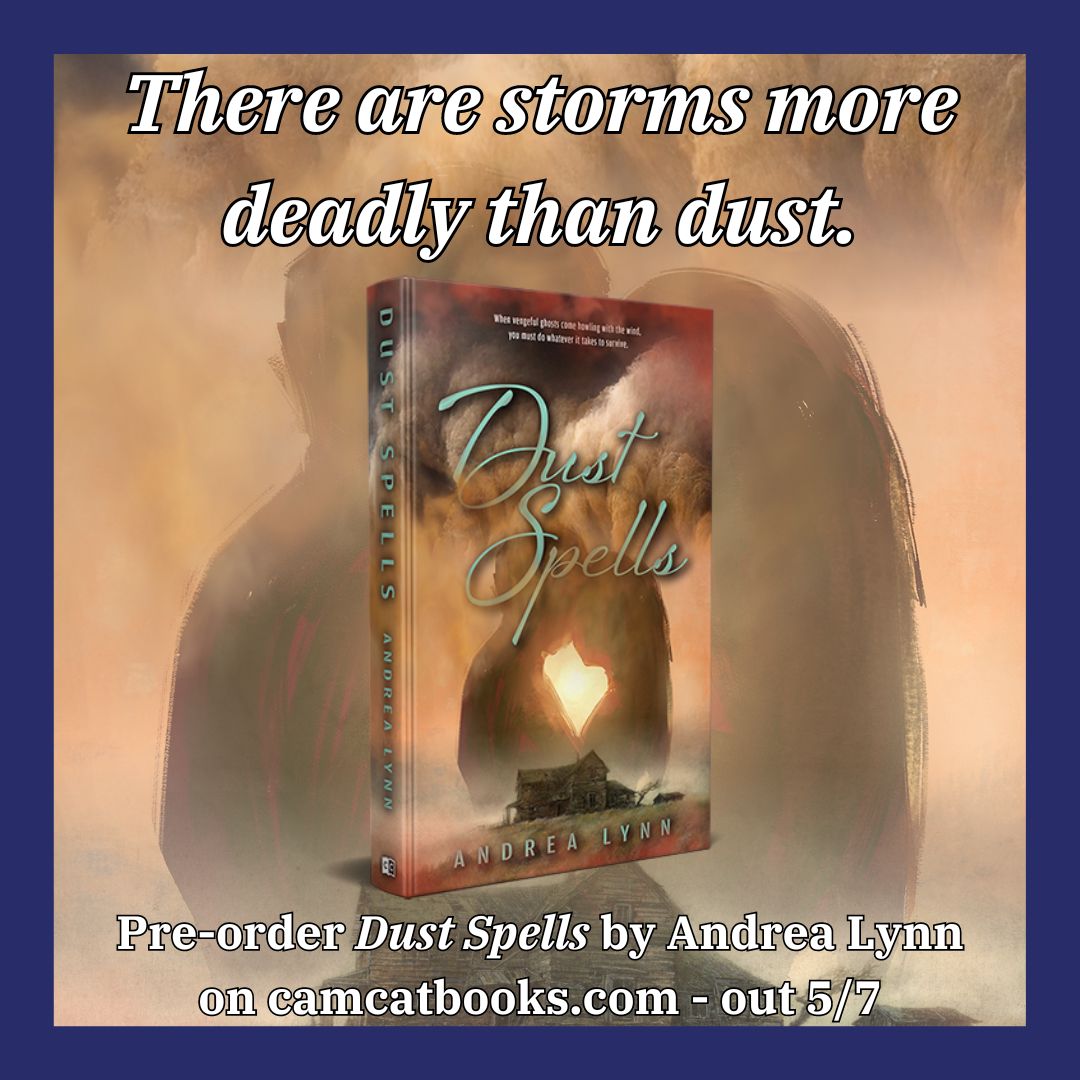 Pre-order #DustSpells by Andrea Lynn, out 5/7: buff.ly/3vJKMrM Three hungry, determined young sisters must do whatever it takes to survive in 1934 Dust Bowl Kansas after they stumble upon a secret that won’t stay buried, and vengeful ghosts howl with the wind.