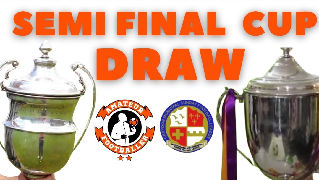 Tobrisec (@theamfootballer) on Twitter photo tinyurl.com/SemifinalCMSFL
MONDAY 9PM TONIGHT
<a href="/CMSFL_/">CMSFL</a> semi final live cup draw
Senior Cup semi finalists
@Sanderstead_CM
Kobs Utd
Croydon JFC
<a href="/Gold_Coaching/">Gold Coaching</a>
Intermediate Cup
Bally / Lewisham Utd
<a href="/CroydonUnited/">Croydon United FC</a>
<a href="/CasualsACFC/">Addiscombe Casuals Football Club🏆🏆</a>
PSG tinyurl.com/SemifinalCMSFL
MONDAY 9PM TONIGHT
<a href="/CMSFL_/">CMSFL</a> semi final live cup draw
Senior Cup semi finalists
@Sanderstead_CM
Kobs Utd
Croydon JFC
<a href="/Gold_Coaching/">Gold Coaching</a>
Intermediate Cup
Bally / Lewisham Utd
<a href="/CroydonUnited/">Croydon United FC</a>
<a href="/CasualsACFC/">Addiscombe Casuals Football Club🏆🏆</a>
PSG