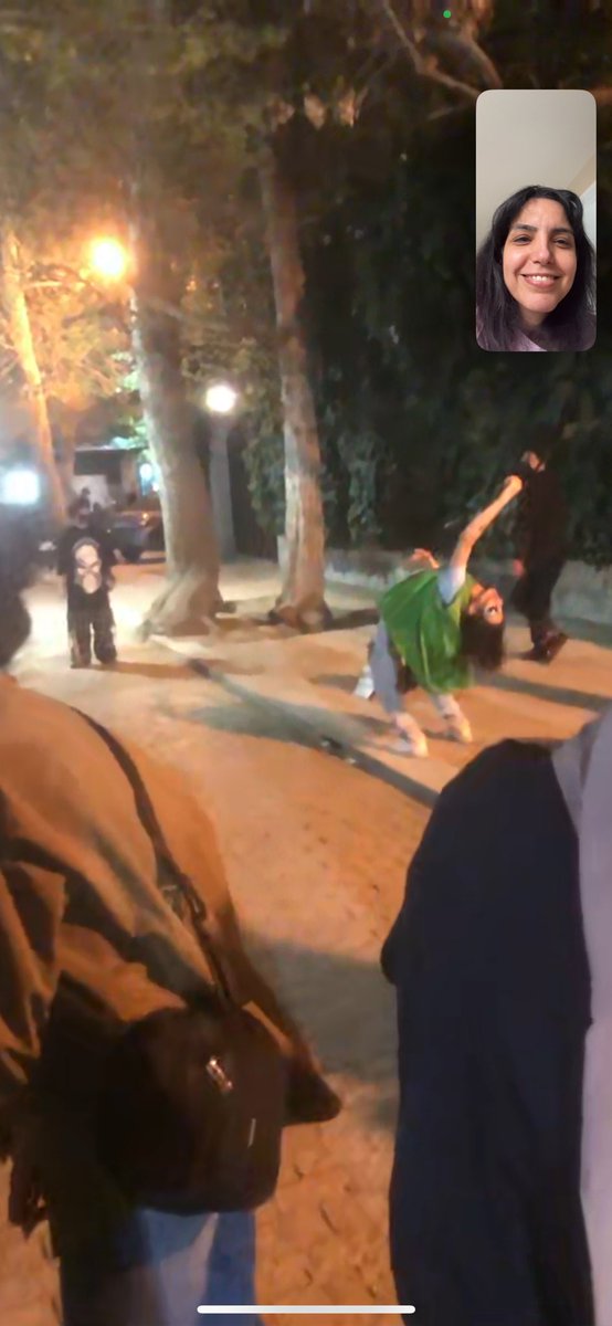 Look at these captivating photos. A few minutes ago, my friend called me from Tehran and shared a powerful scene: Iranian women fearlessly defying the oppressive regime. They are dancing without their hijabs, even as the police threaten to arrest them. #WomanLifeFreedom