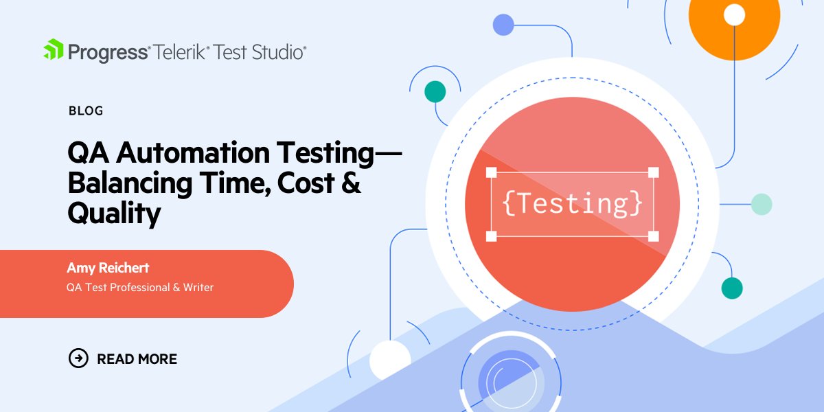 Automated testing has been around for a while, but hasn't yet been universally adopted! The reason - it requires a neat balance of time cost & quality. Let's talk about that & what automated #Testing can bring to the table in this blog: prgress.co/3U5qL8q