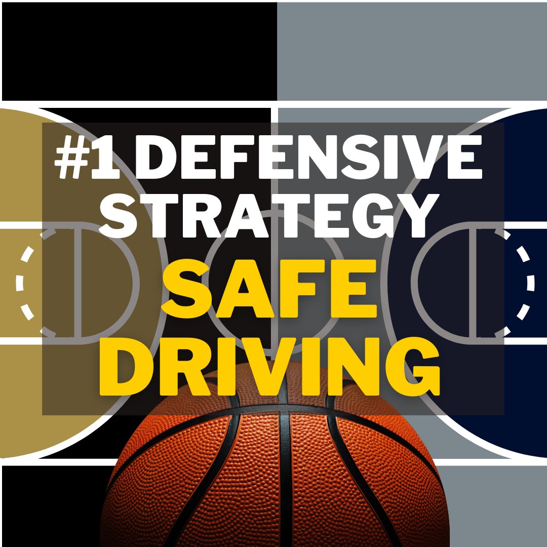 The only sure defensive strategy. 🏀 Buckle up. 🏀 Obey speed limits. 🏀 Drive sober. 🏀 Don’t drive distracted. #NationalChampionship #MarchMadness