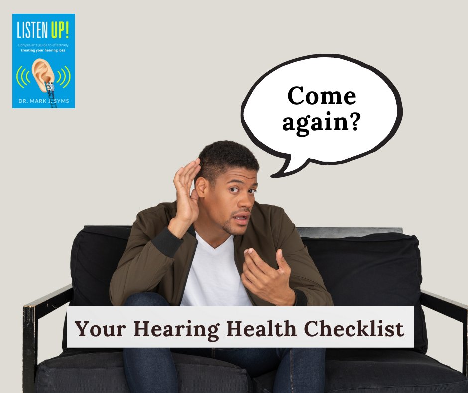 1: I ask people to repeat themselves often.

Read Dr. Syms' book to get a better handle on your hearing loss! Order your copy today! ow.ly/xXWg50EQzjj

#azhear #azhearing #eardoc #healthyhearing #betterhearing #hearingloss #hearingaids #hearingawareness #listenup