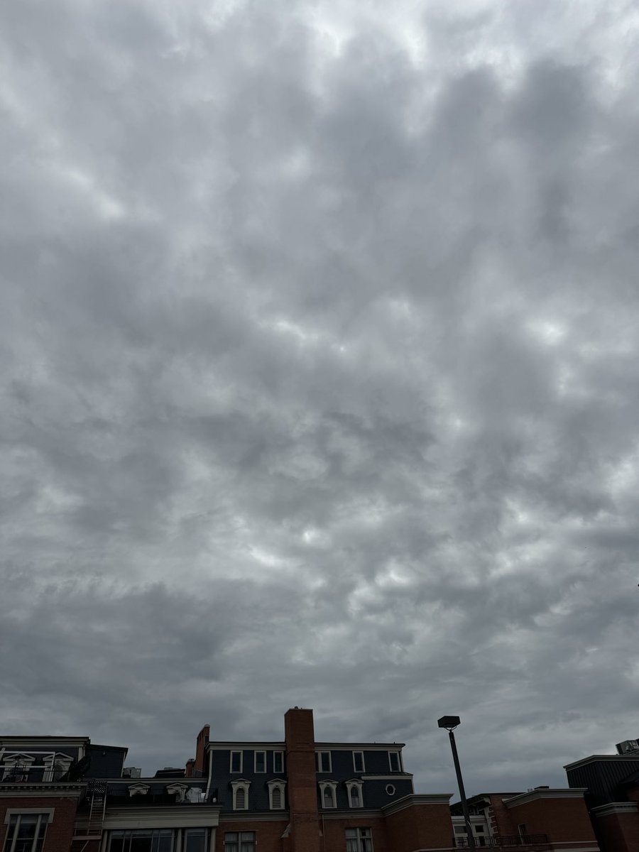 Here’s our view in Buffalo when we don’t get a break in the clouds. However, it is getting colder already. #Eclipse2025