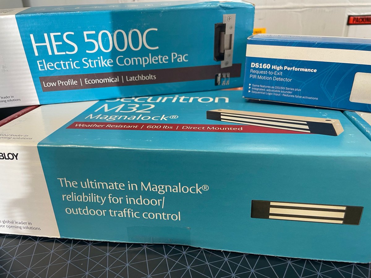 Some #toolsofthetrade that we always have around the Bridge Cable office 😀bridgecable.com/services/

#securitycamera #videosurveillance #cableclip #magnalock #motiondetection #latchbolt #networkcabling #datacabling