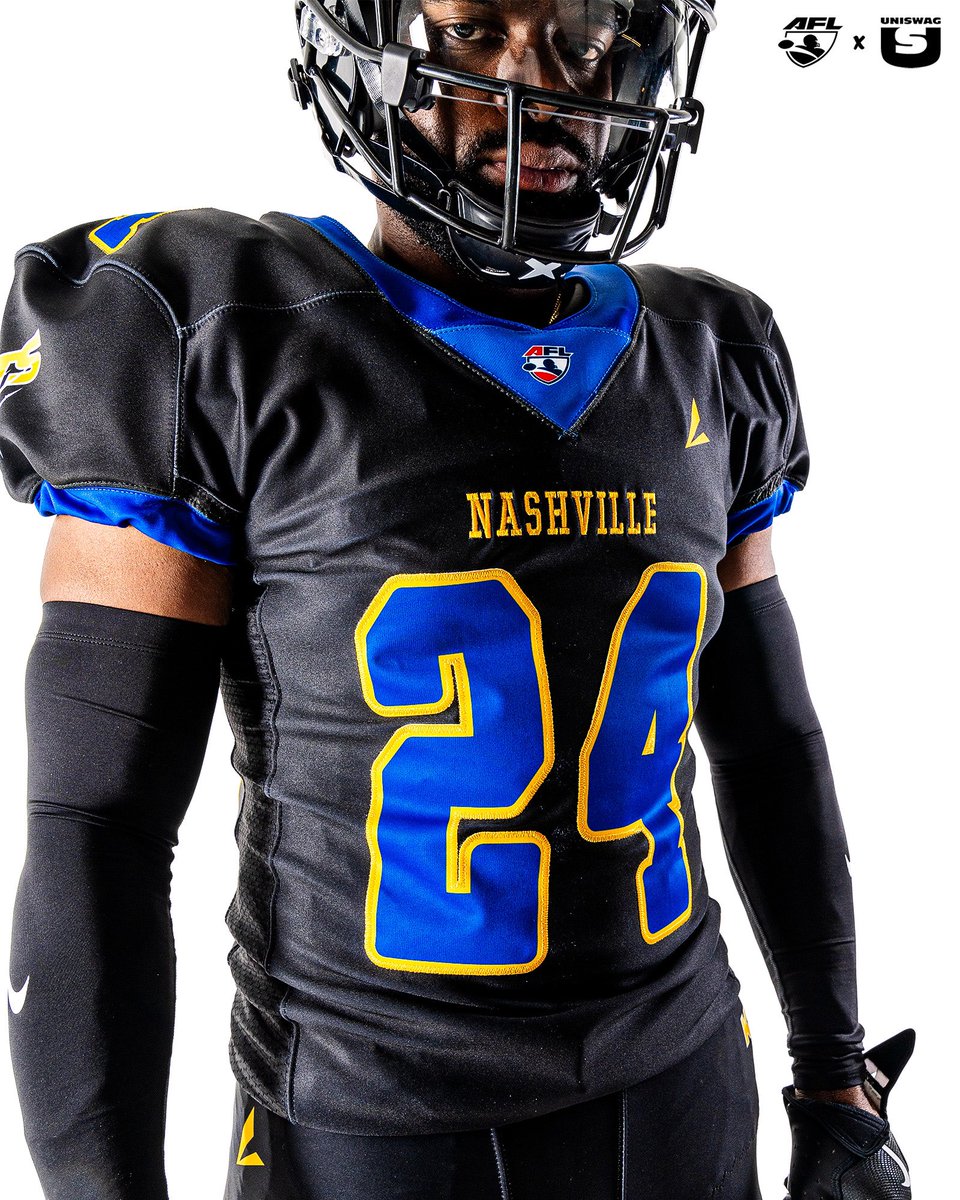 Get ready to experience the @NashvilleKatsFB in their brand new uniforms for the 2024 AFL season. Ready for victory! #AFLisBack #NashvilleKatz 🏈