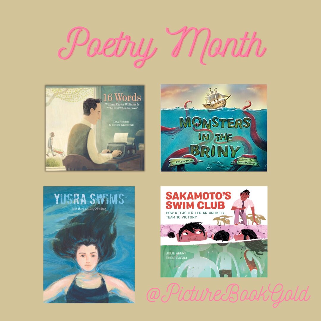 It’s still Poetry Month, pick up one of these beauties and read with a kid today! @LisaLJRogers @juliedawnabery @LynnBBooks #PoetryMonth #poetry #williamcarloswilliams #randomhousekids @SleepingBearBks