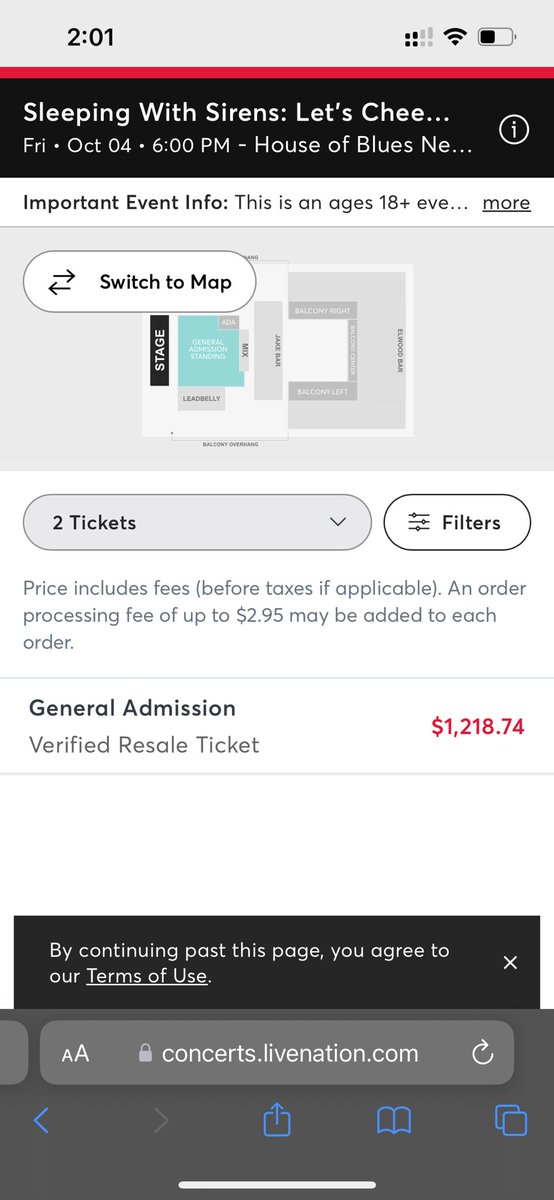 Well, since GA sold out for <a href="/SWStheband/">Sleeping With Sirens</a> , I was going to buy VIP today as I got paid, but now they’re sold out of those and a GA resale ticket is over a thousand dollars. Please <a href="/Kellinquinn/">K𝐞𝐥𝐥𝐢𝐧 Q𝐮𝐢𝐧𝐧</a> or someone, can you fix this? This would have been my first time seeing y’all live.