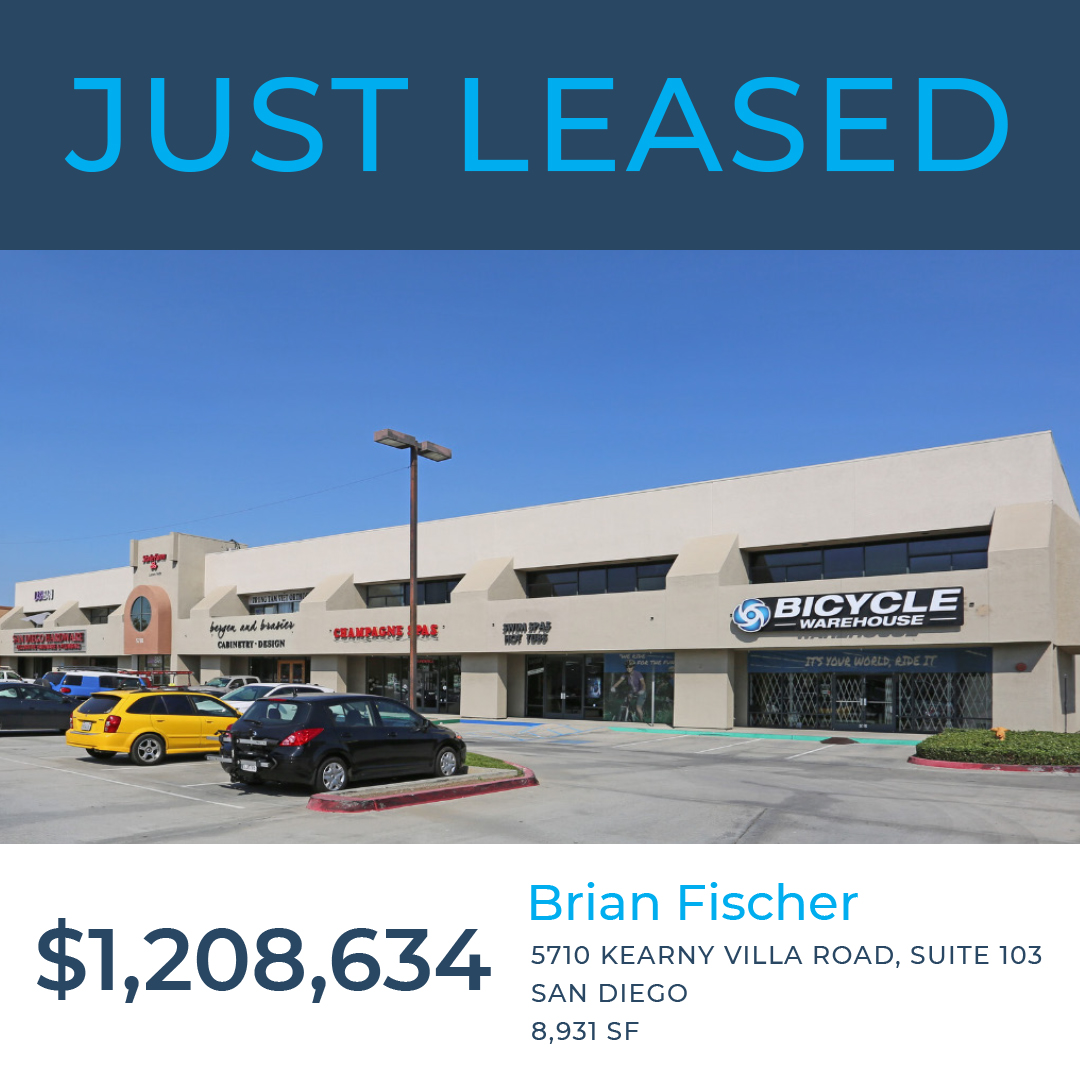 Great job by Brian Fischer of Voit San Diego for executing the $1.2M lease of this 8,931 SF San Diego retail space repping the tenant.

#voitrealestate #voitsandiego #crebroker #realestate #commercialrealestate #socalrealestate #commerciallease #retailspace #tenantrepresentation