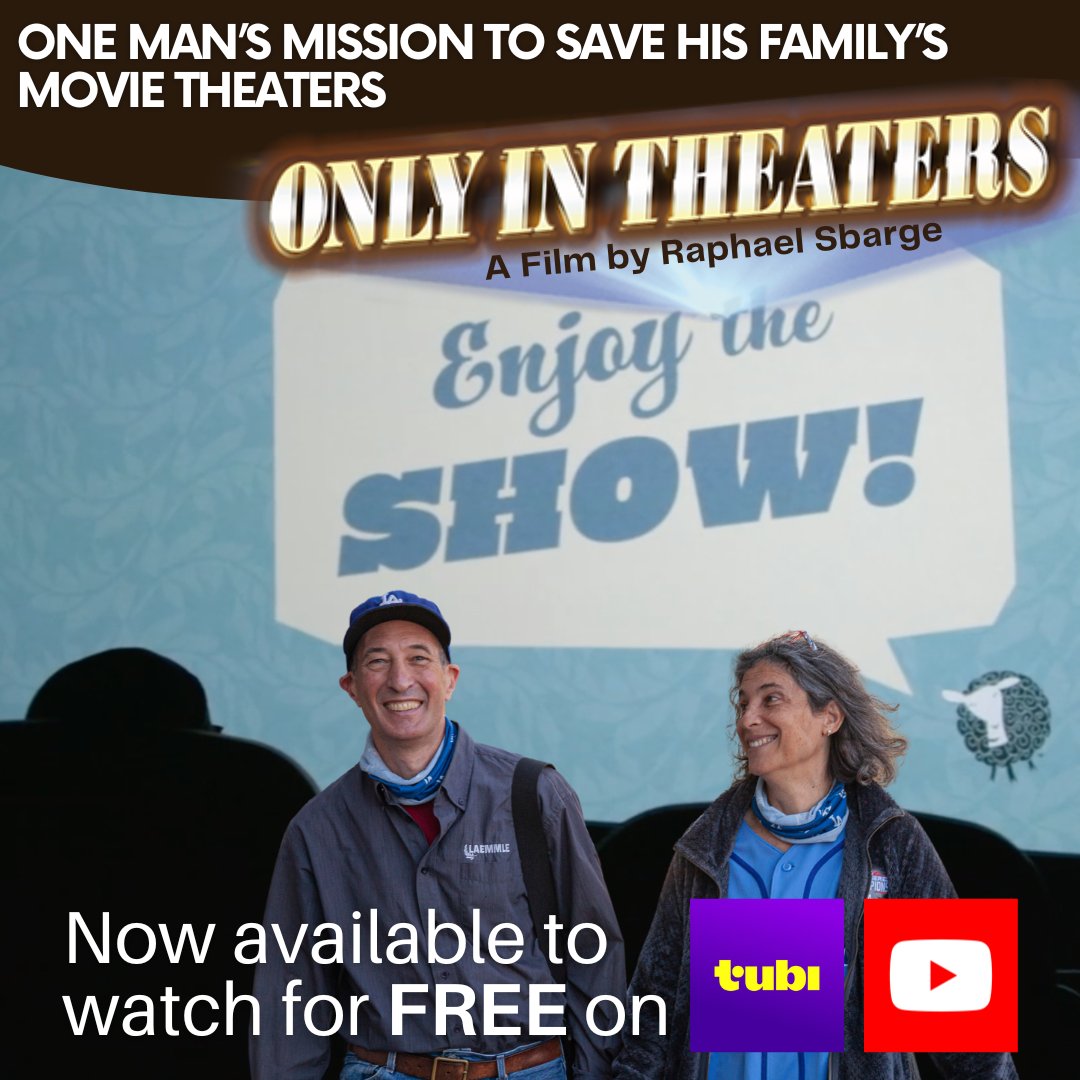 The documentary Only in Theaters documents one man's mission to save his family's movie theaters. Watch it today on Tubi or Youtube.

#Film #Cinema #WatchNow #FreeMovie #Movie