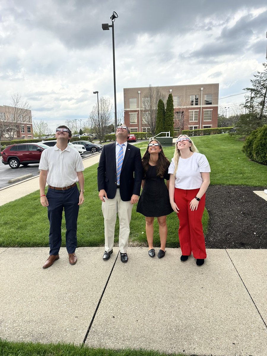 I joined my Lexington office interns, Nick, Chloee, and Grace, to watch the solar eclipse. Please be sure to put on protective eyewear before looking towards the sky.