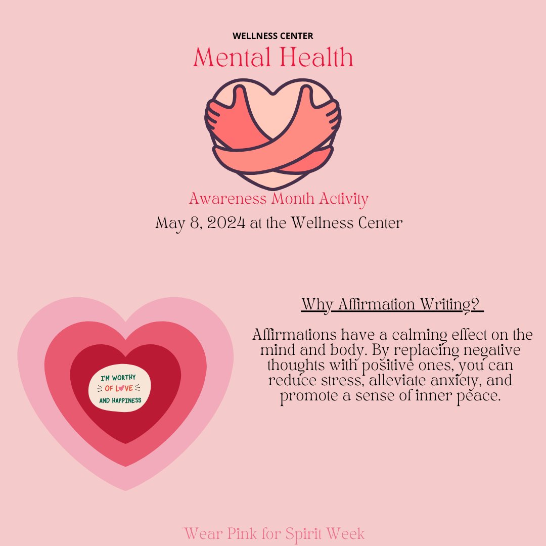 Third day of Mental Health Awareness Month Spirit Week is next week! We will be having activities each day!! #proudtobelbusd #wellnesscenter