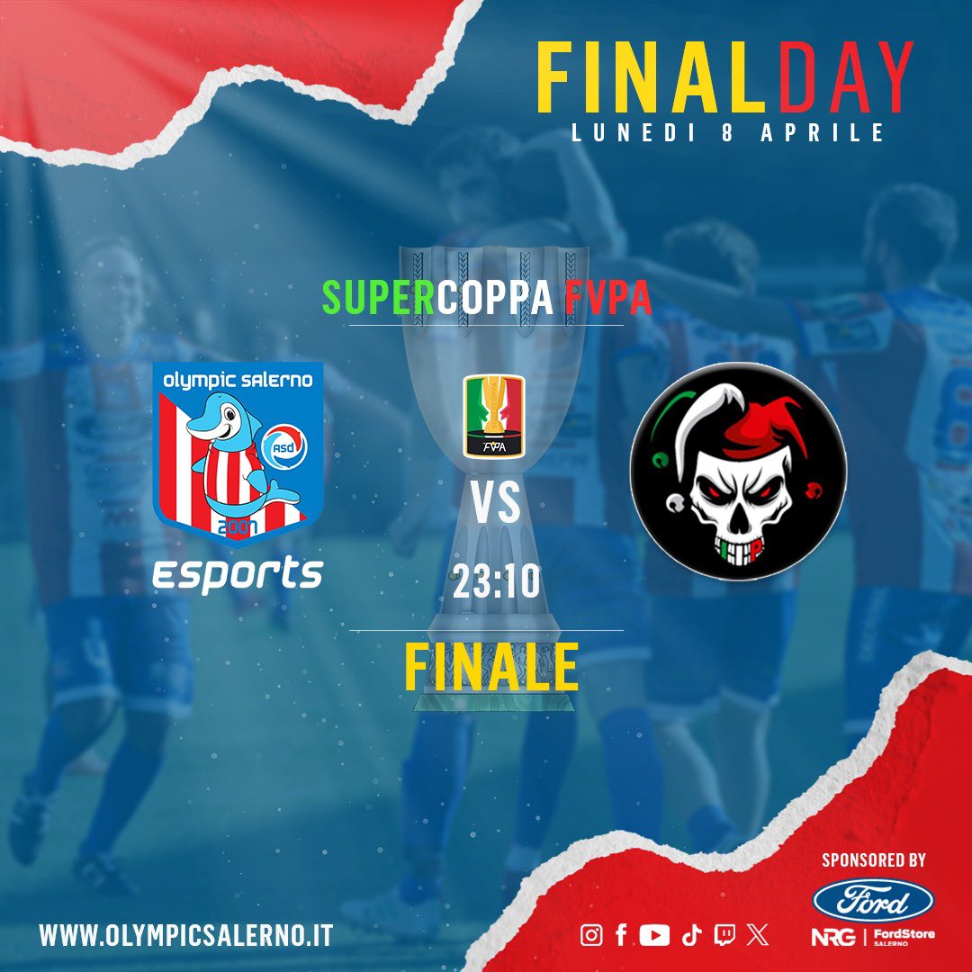 🏆 #FinalDay

@FVPA_net [Supercoppa]
🔥 FINALE
🆚 @IIP_eSports

#GoOlympicSalerno ⚪️🔴