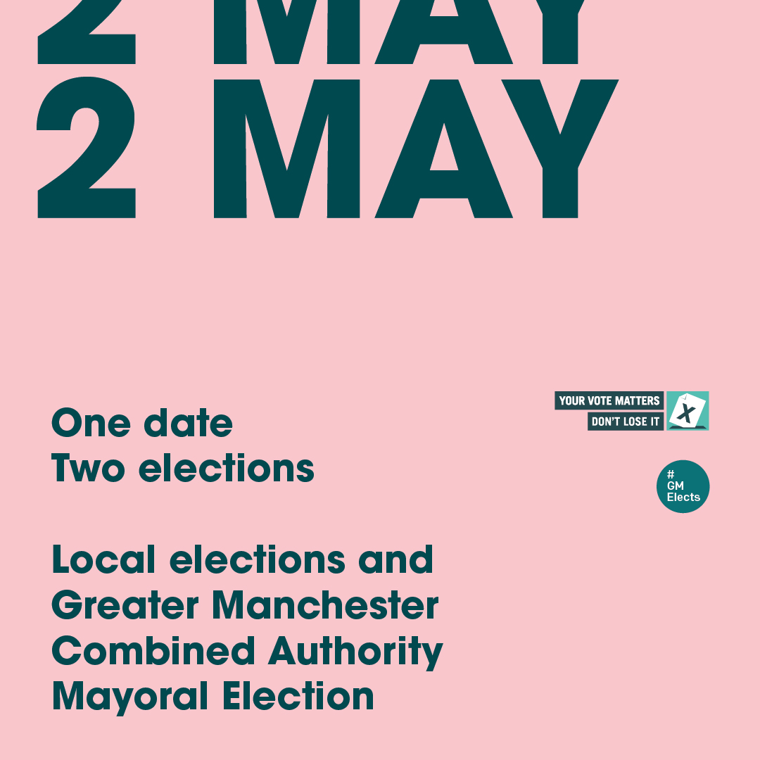 Local and GMCA Mayoral elections are taking place in Manchester on 2 May. No ID? You’ll need it if you want to vote at a polling station. Apply for free voter ID now: orlo.uk/8SvoY #LocalElection #GMElects