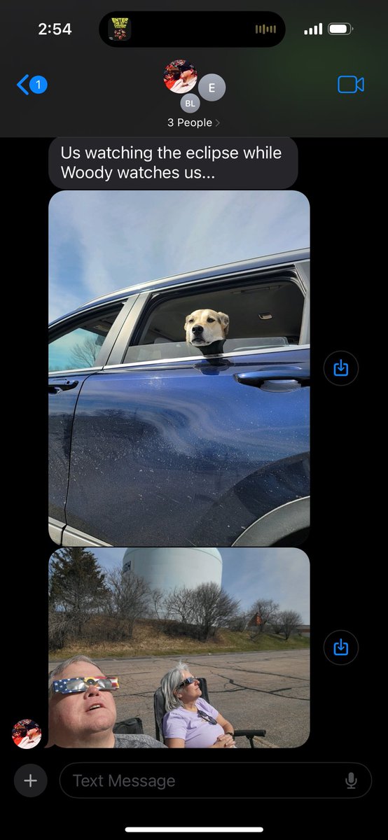 owenplyons's tweet photo. Top-Tier Pics 😂 #Woody #solareclipse #parentalunit https://t.co/yccbfQLPhh