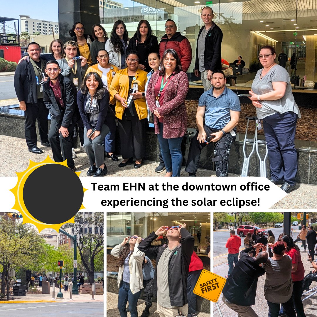 Our downtown office team got to take a moment to experience the solar eclipse today, what a sight! @downtownelpaso #solareclipse2024