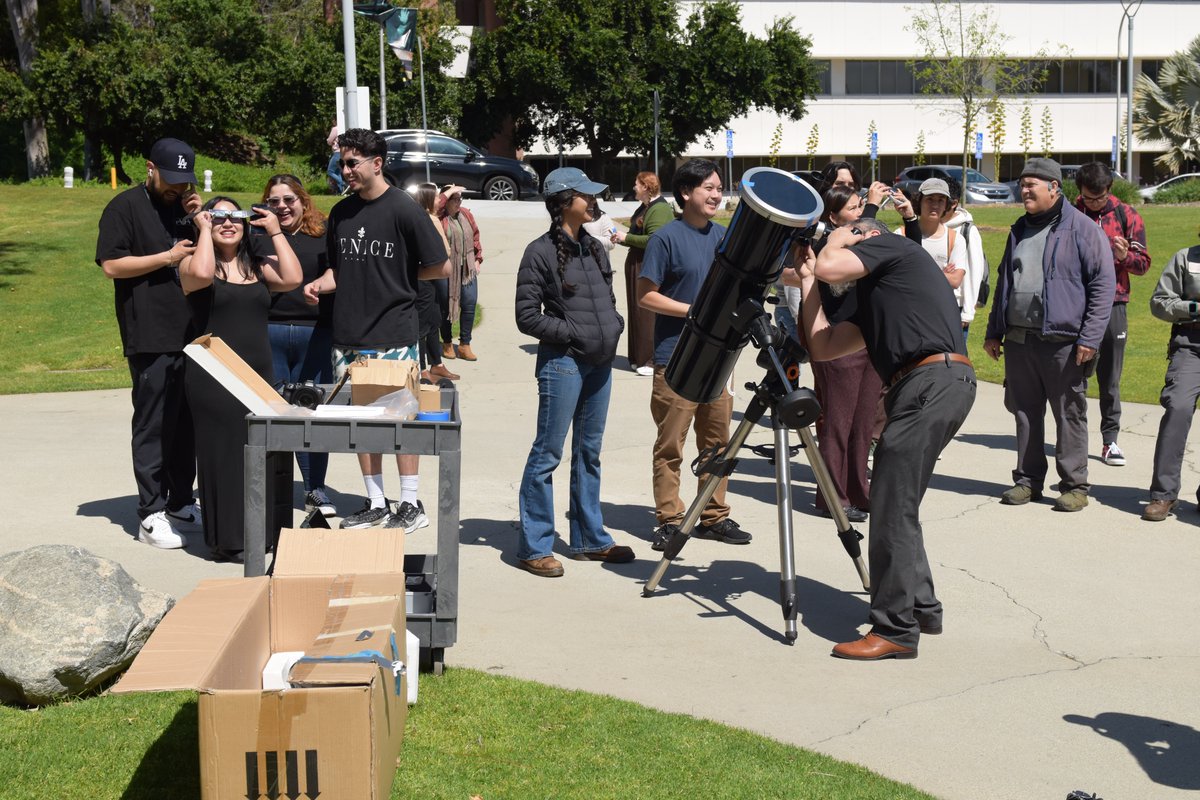 CPP Science faculty, staff, and students watched today's eclipse. Awesome to see! #cpp_science