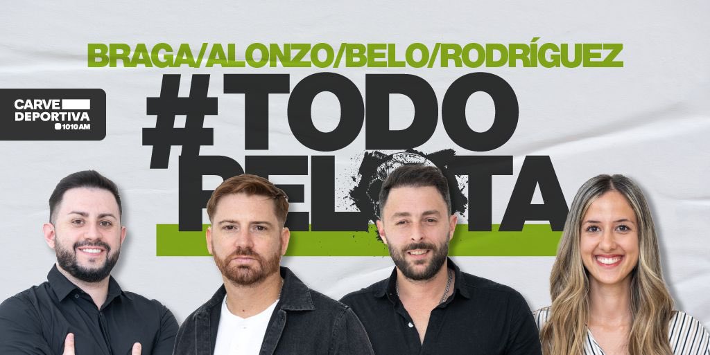 🔛 ¡AIRE! ▶️ Comenzó #TodoPelota ~el tanque de la tarde~ 🎙️ Equipo: @oscarbelo @coloalonzo @hernanbraga1 @Fiorella_73 📺 YouTube | Carve Deportiva 📻 carvedeportiva.uy