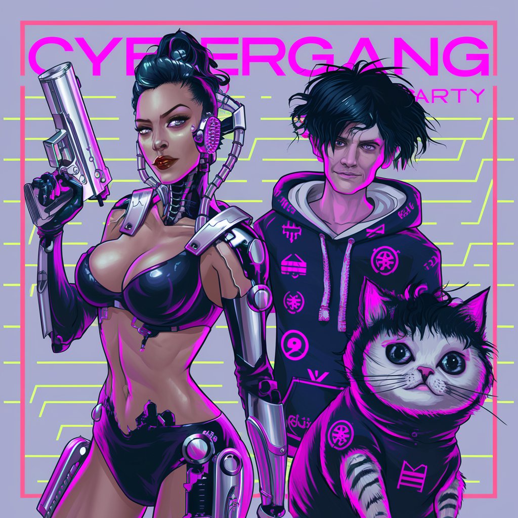 🥳CYBERGANG PARTY for all our holders is live in Studio SEV3N discord now!🥳 *image by @glossy_algo 🔥