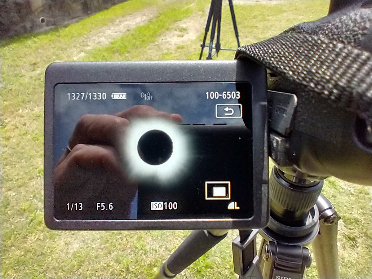 It was touch and go, but we caught most of totality from rockwall, east of Dallas.