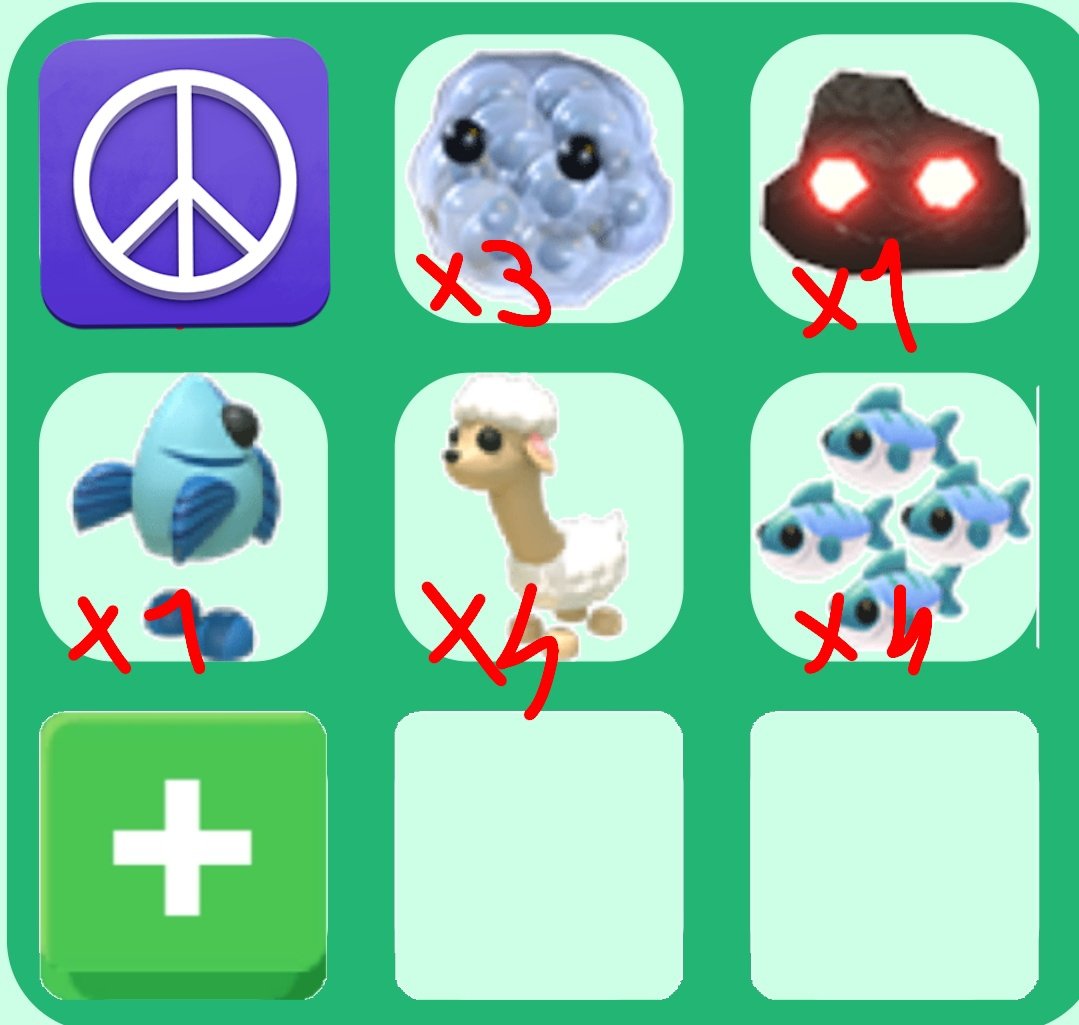 Looking for those

I'll show you my inv

⚠️Only need 3 many mackerel now⚠️

#adoptmegw #adoptmegiveaways #adoptmetradings #Adoptmetrade #Adoptmetrades #adoptmetrading #adoptmeoffer #adoptmeoffers