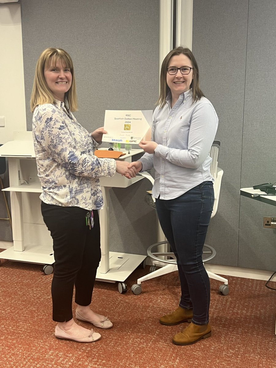 NickelCarbon's tweet photo. Wonderful day at the @RoySocChem Scottish Dalton Meeting. Thanks again to our sponsors @MBRAUNsolutions @GPEScientific @Vacuubrand_Inc and @RoySocChem and congratulations to our poster prize winners from @StrathChem @EdinburghChem @UofGChem https://t.co/d40CZP78Oa