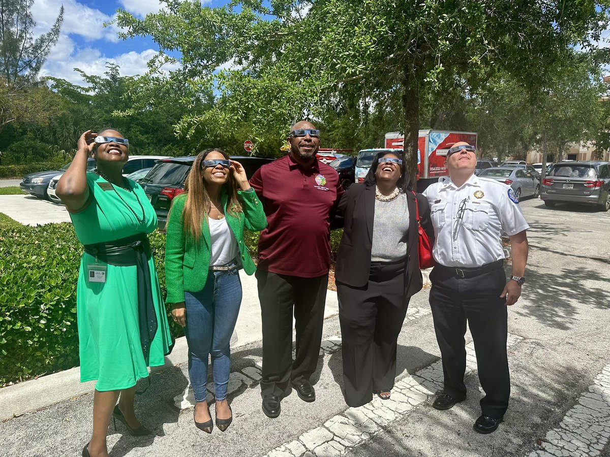 I stand in awe with Lauderhill City Officials as we watched the solar eclipse. Events like these remind us of the wonders of the cosmos and the importance of the U.S. space program. Investing in our journey to the stars paved the way for scientific breakthroughs.