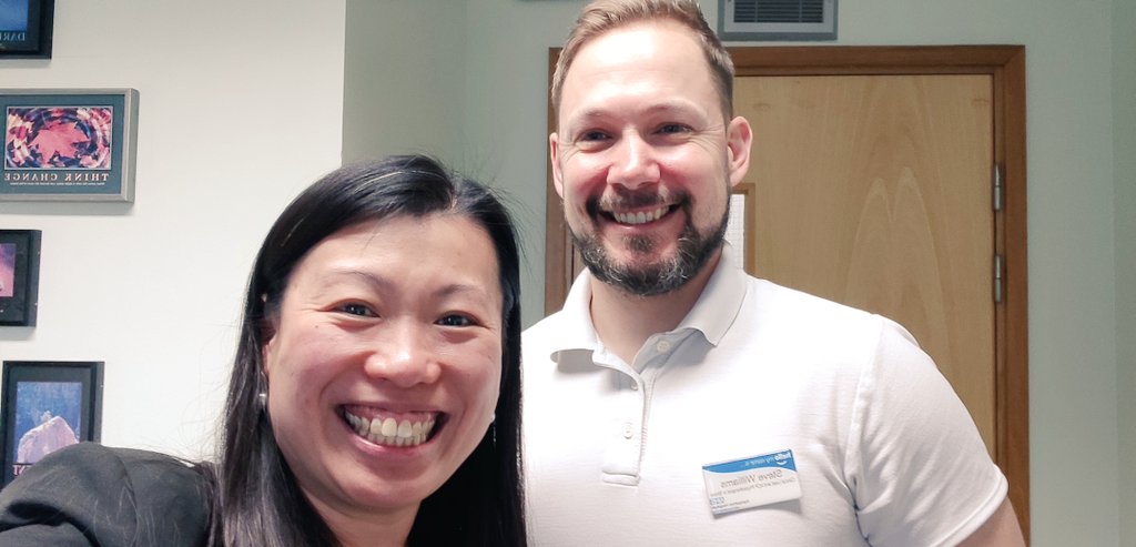 Delighted to connect with the stroke rehab guru, our clinical lead @srowilliams @TwyfordHHFT today! Your passion & dedication for improving patient experiences is truly inspiring. Thank you for all you & your team do at @HHFTnhs! 🤩💙 #Stroke #Rehab #AHPsDeliver @WeAHPs