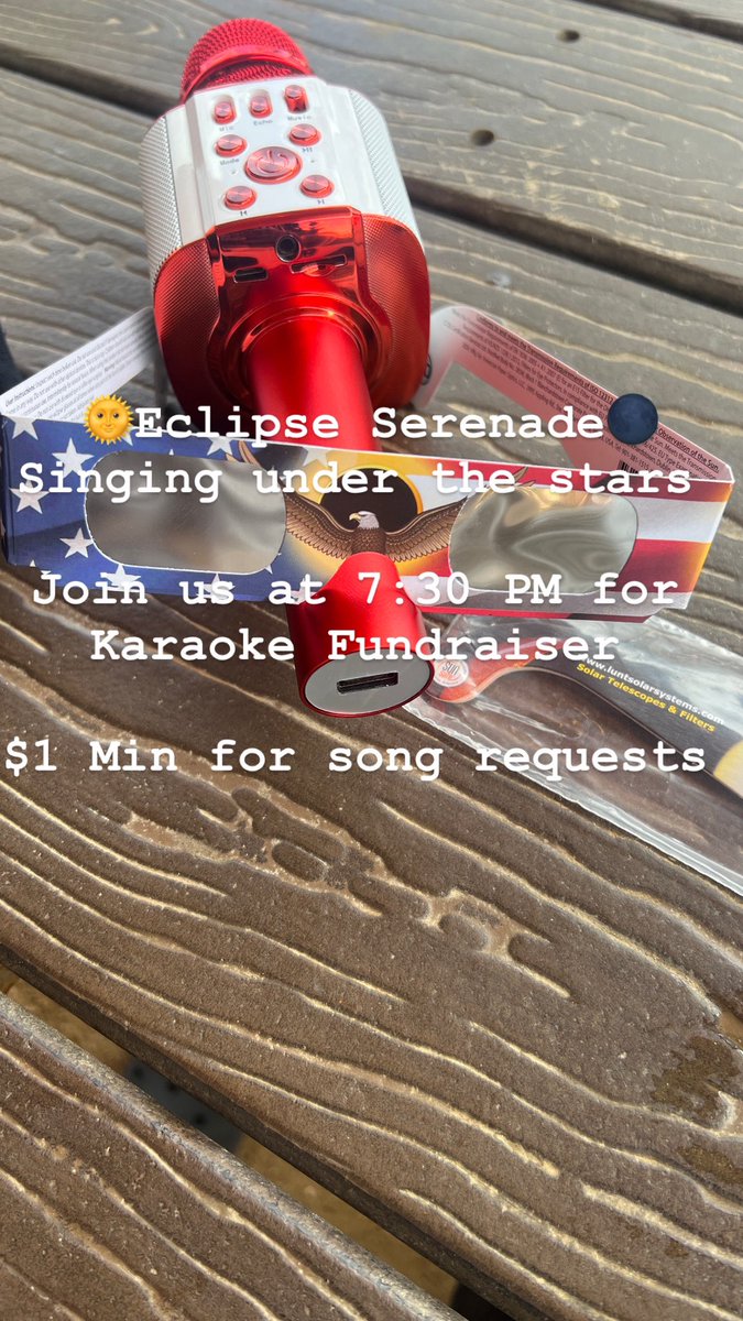 Black Hole Sun is an option tonight for karaoke. If you haven’t been raptured please join us either in person (CITY NIGHT KTV (2528 Old Denton Road, Suite 150, Carrollton Fort Worth TX) or on TikTok @fatblacksocialist at 7:30 pm est. #Eclipse2024 #ShermanBluBear2024