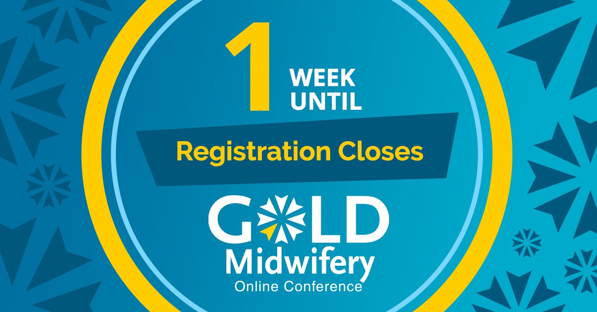 Time is almost up! ⏰ Registration for #GOLDMidwifery2024 closes on April 15. The newest midwifery education is at your fingertips, with instant unlimited access to 16.5+ hours of accredited education until May 3: goldmidwifery.com/conference/reg… #midwife #birth #midwifery #pregnancy