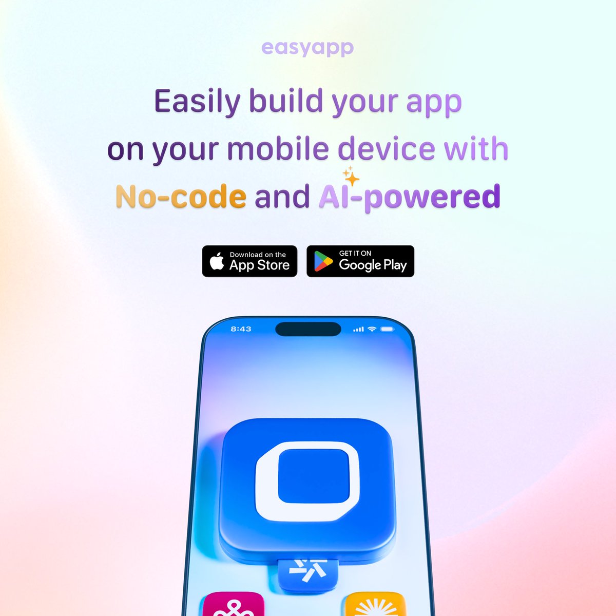 ✨Easily build your app on your mobile device with No-code and Al-powered. #easytoapply