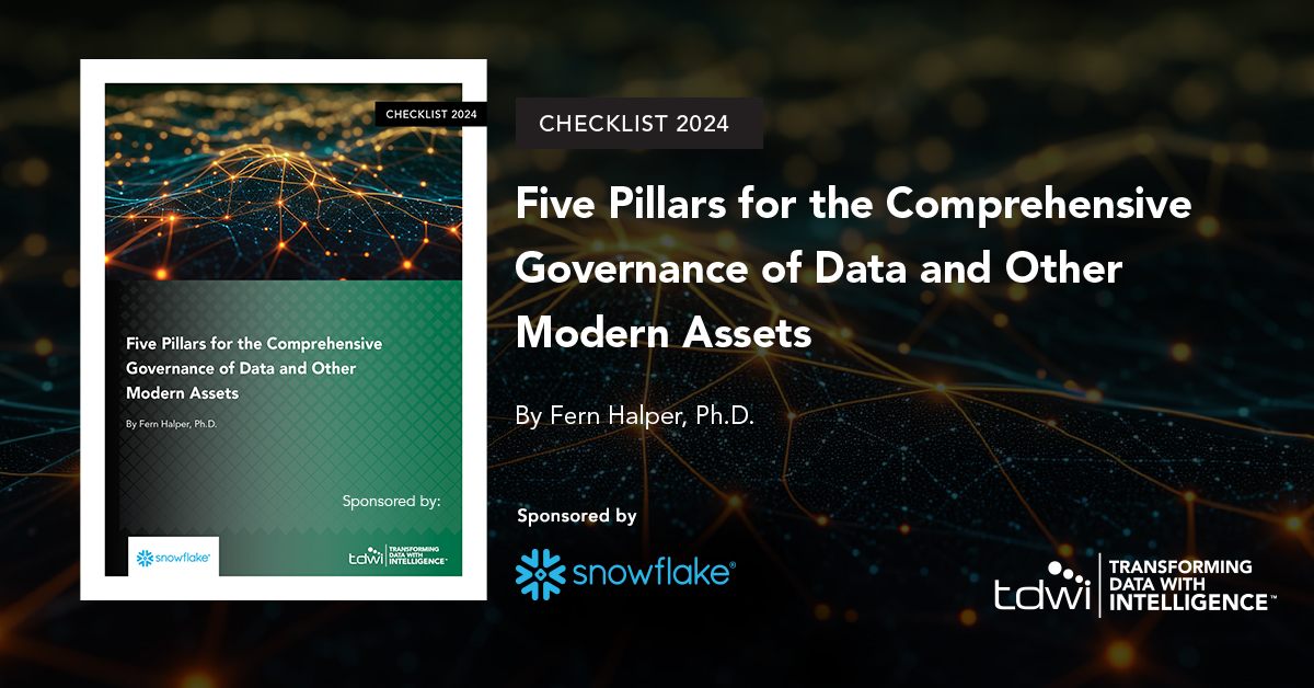 For organizations to make the best use of their #data for #analytics and #AI/#ML, they need to trust that data. Ensure that trust with modern data #governance. Learn more in a new #TDWIChecklist Report. | bit.ly/3PLGLtJ