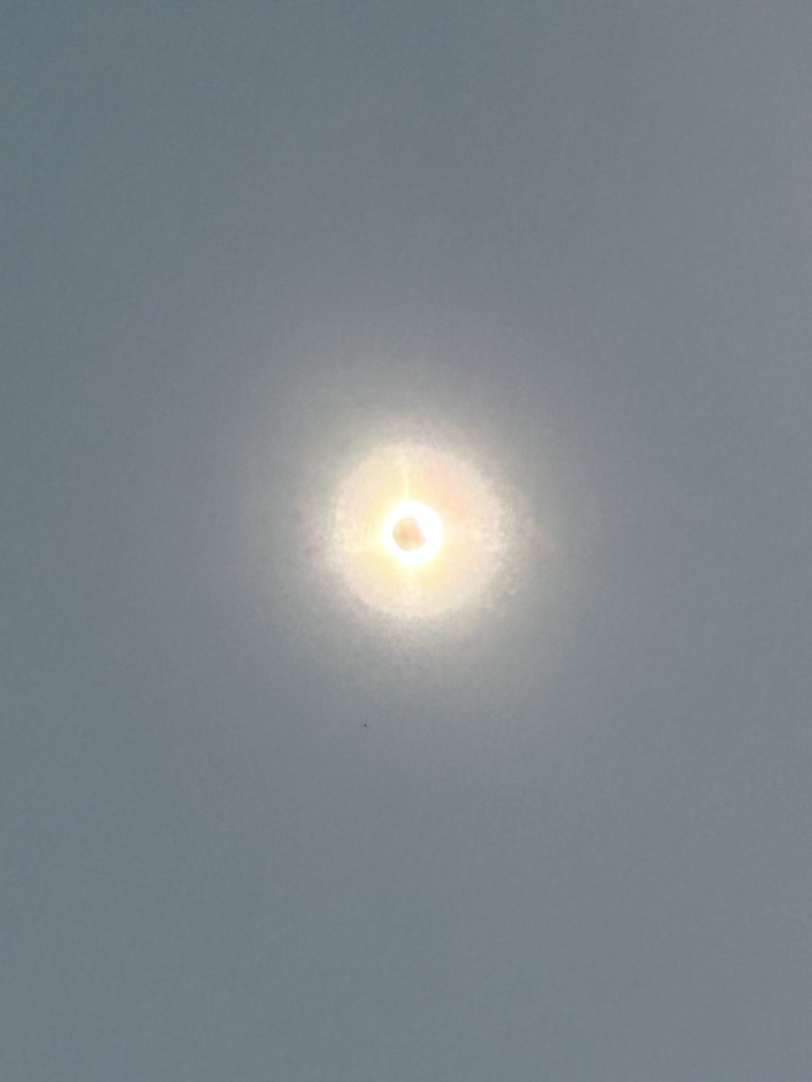 Totality. Effingham, Illinois. 14:03 central time. (Forgive the simple phone camera)