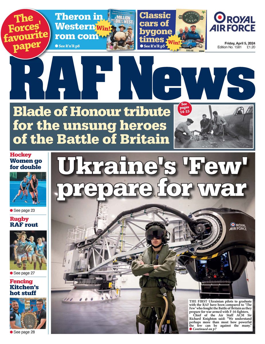 The latest edition of RAF News is out now. Go to ow.ly/wNar50RaNpm to subscribe #rafnews #royalairforce