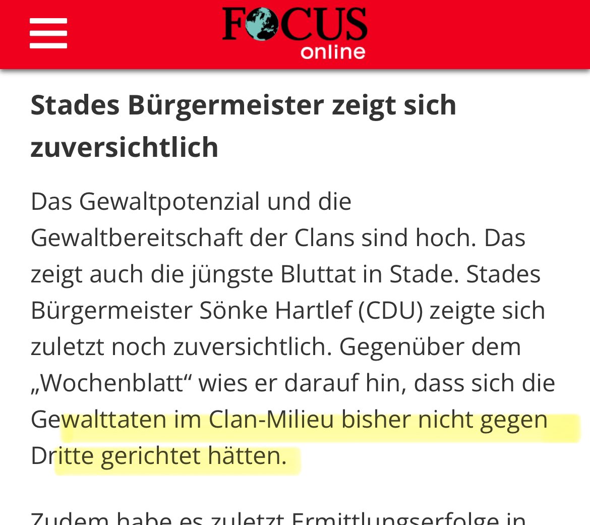 Na dann ist ja alles in Ordnung im „besten Deutschland aller Zeiten“ oder?

Und wenn doch mal jemand zwischen die Fronten gerät war das nur ein bedauerlicher Unfall.

#Clankriminalität 

focus.de/panorama/al-ze…