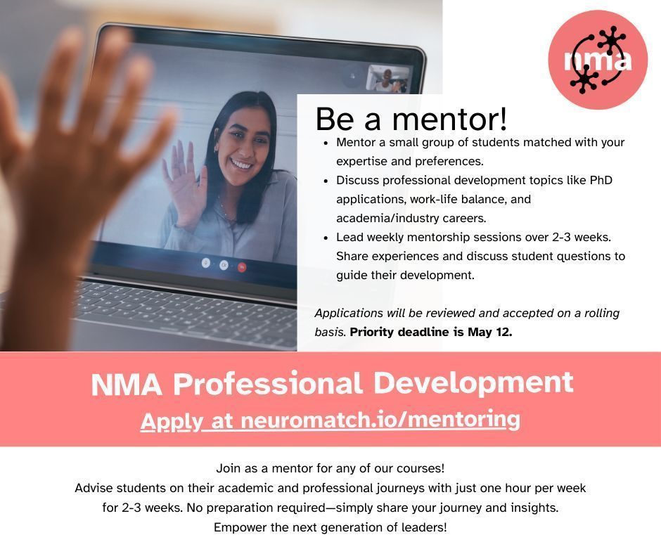 We are launching recruitment for #ProfessionalDevelopment Mentors for this year's Academy! NMA isn't just about cutting-edge curriculum, but also supporting our students to launch into their next career step no matter what direction they are headed. 

buff.ly/4aKzbb0