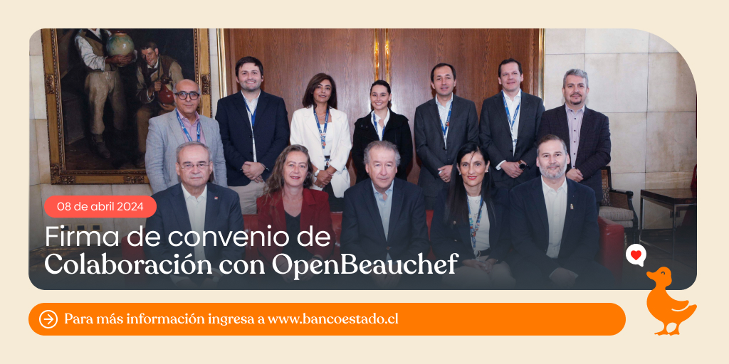 Como parte de nuestras acciones para fomentar la colaboración con universidades y programas de emprendimientos, hemos firmado un convenio de colaboración con #OpenBeauchef para impulsar la innovación y el emprendimiento. #Innovación #Emprendimiento #BancoEstado.