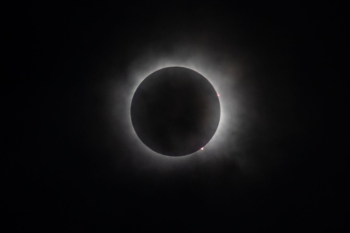 Wow! KUT’s @MichaelMinasi got this great shot of totality from Kerrville, Texas. #SolarEclipse2024