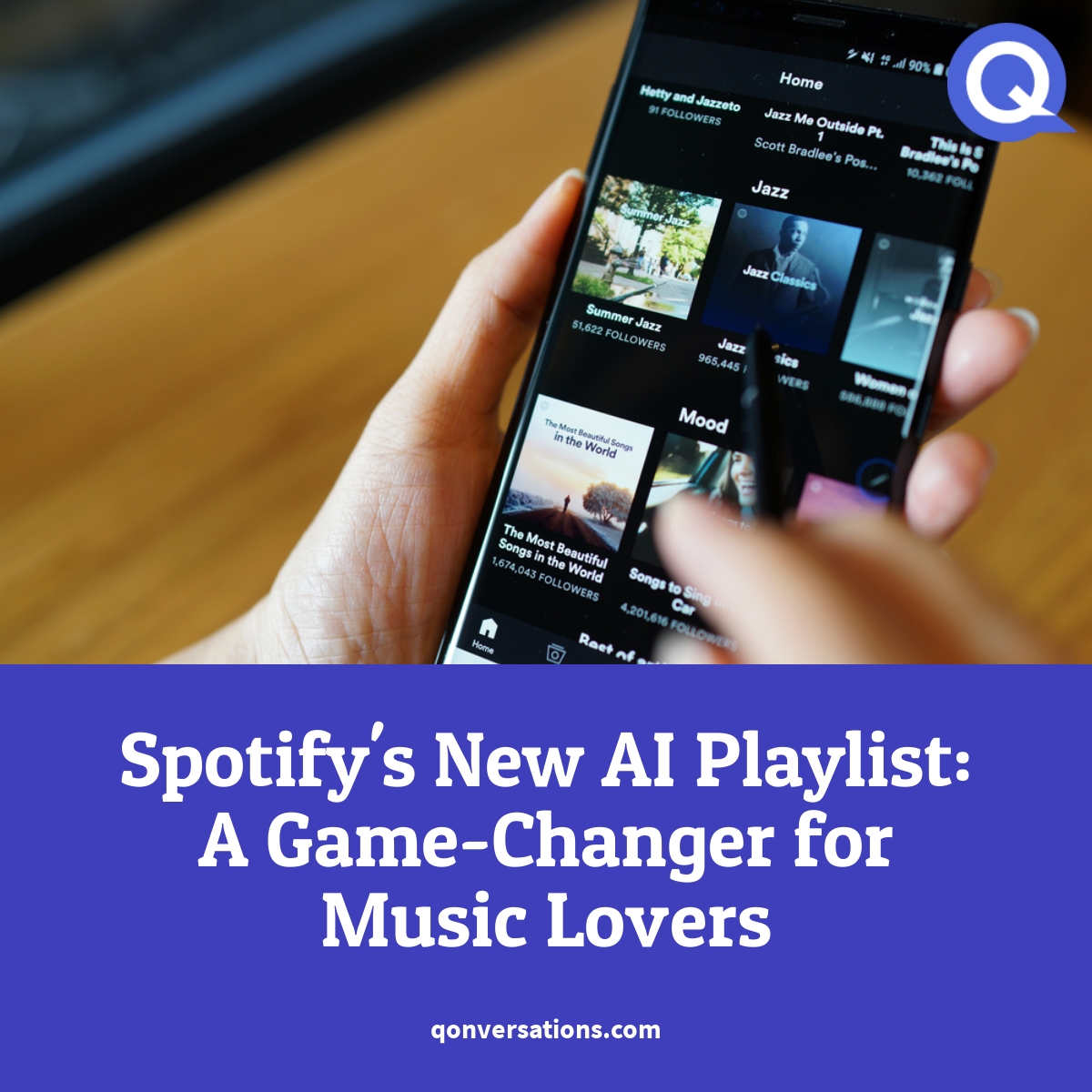 #music #streaming #Spotify Spotify is rolling out an exciting update to change how we create playlists. This new feature, powered by #AI, lets users craft personalized playlists with just a few typed prompts. Find out more: qonversations.com/spotifys-new-a…