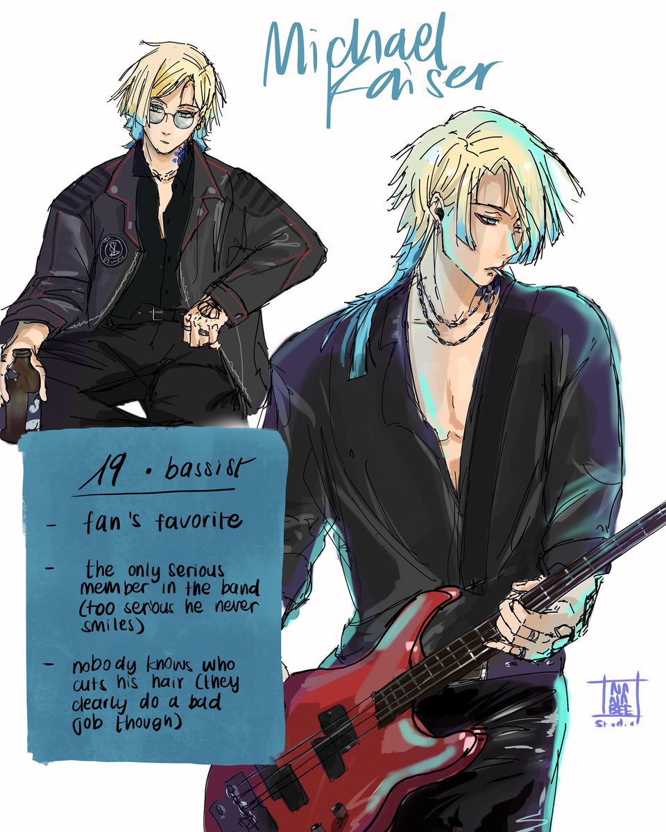 blue lock band!au - pt. 1 hello guyz I’m here with my blue lock band au, this took me 💀 so long 💀 for the bassist I picked kaiser bc he has bassist vibes did I mention that I don’t like rendering? cause I don’t, hope u like itt 🫶🫶 #ブルーロックFA