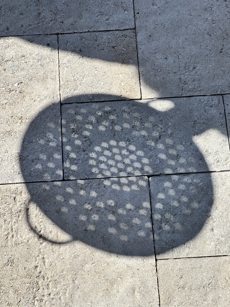 Evidently a colander works 😀 #Eclipse2024