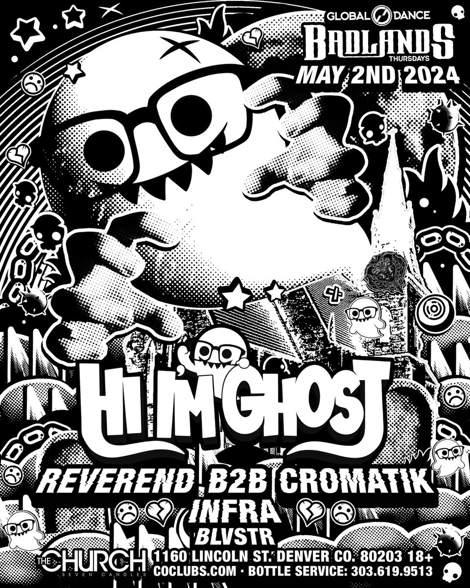 DENVER !!!! Stoked to be debuting B2B W/ @cromatikdubz for @hiimghostsound !! See yall soon - tix on my page 👻⚜️⛓️🦇