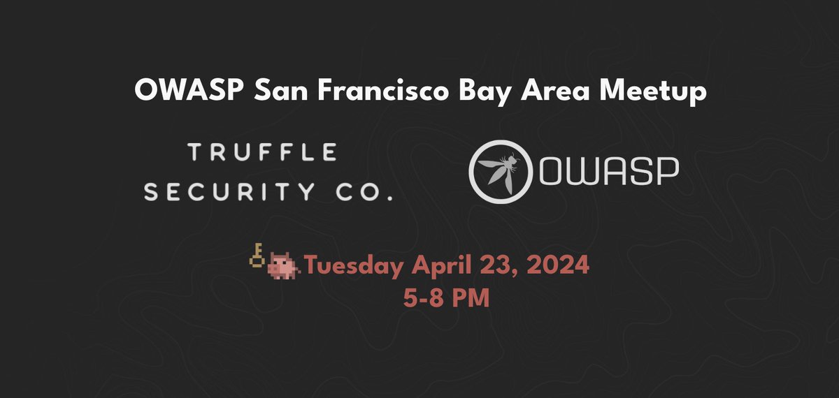 Join us for an evening filled with expert security insights and valuable peer networking on 4/23 @OWASPBayArea Meetup. Don't miss talks by @InsecureNature, @samwcyo, and @DSDeniso. 👉 Secure your spot now: meetup.com/bay-area-owasp…